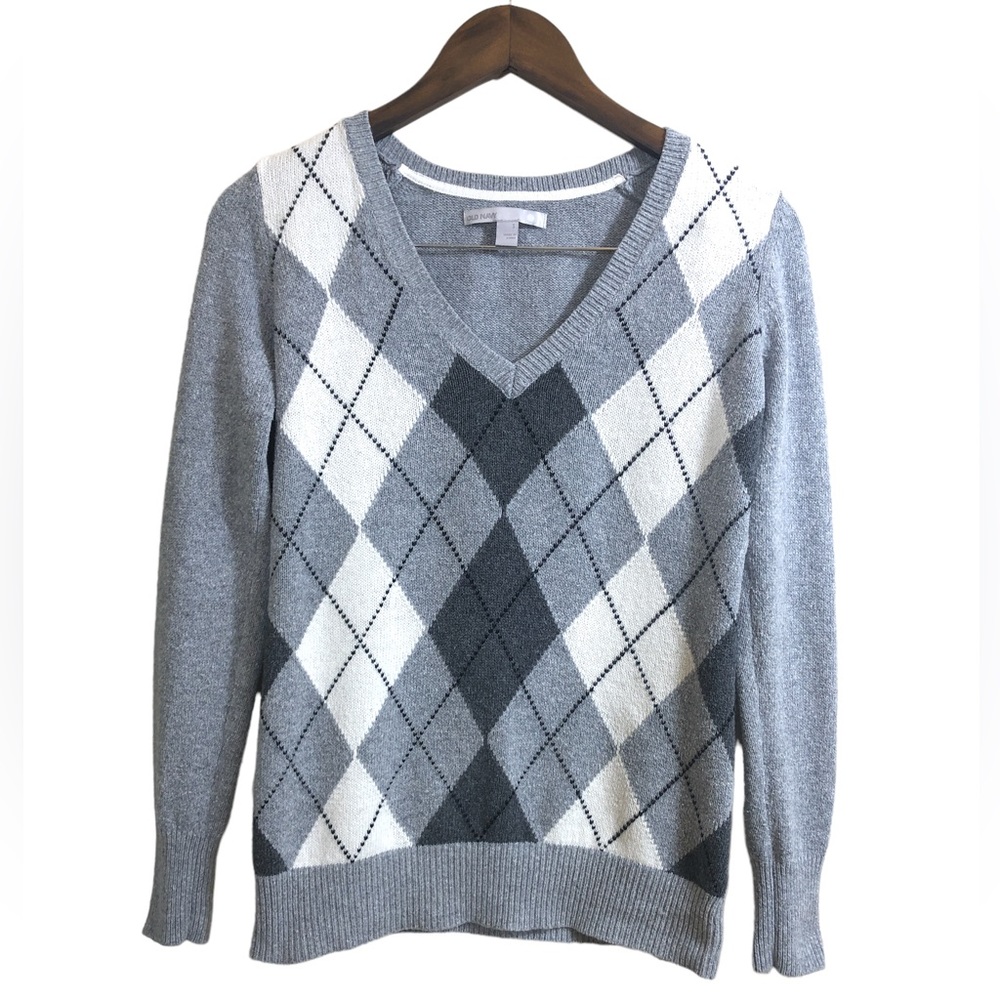 Old Navy Argyle Sweater Women’s Small